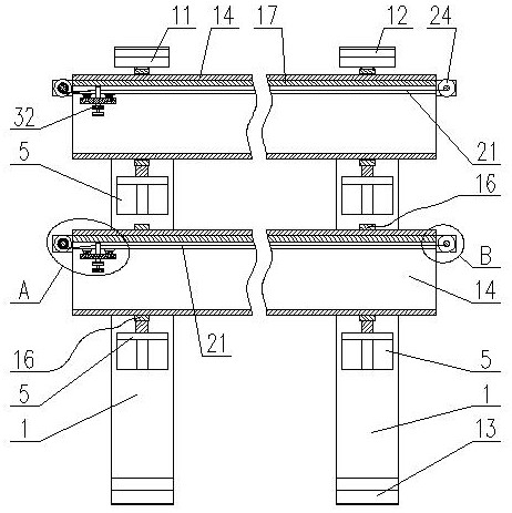 Underground pipe gallery wiring device for communication pipeline engineering