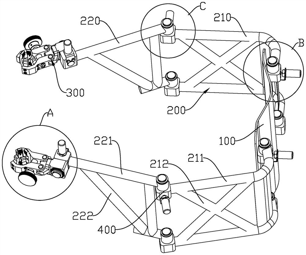 Insulating rod hot-line work mechanical arm