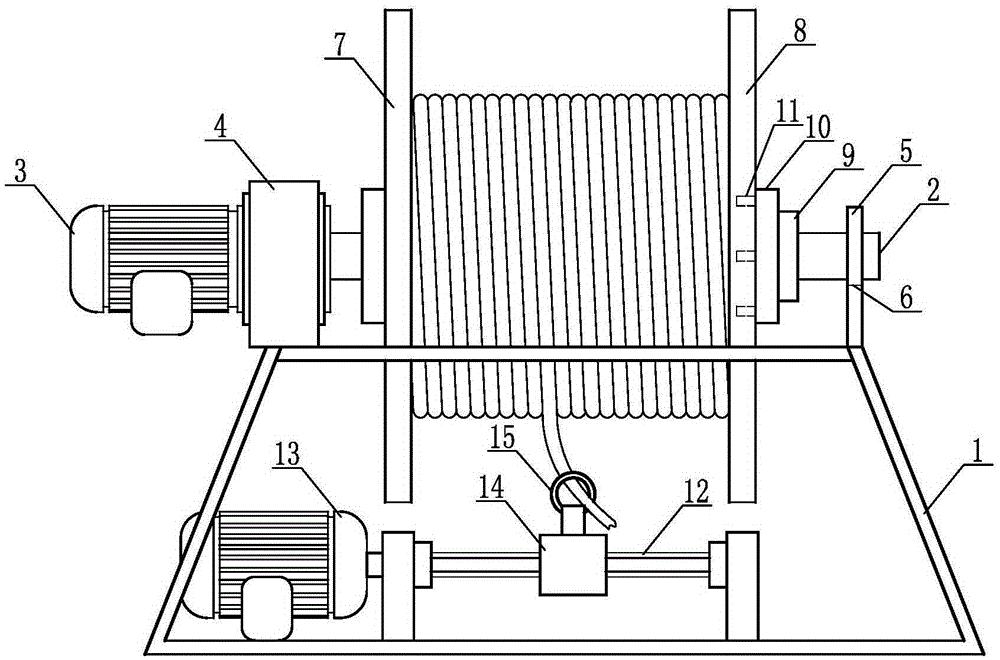 Take-up and pay-off device for electric power telecommunication cables