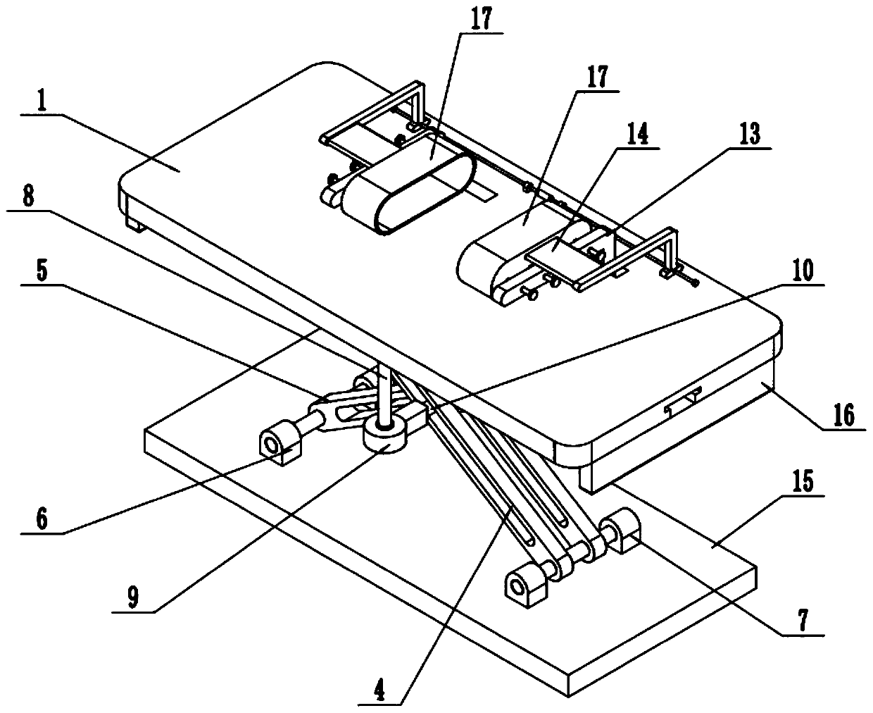 Adjustable injection mold machining workbench