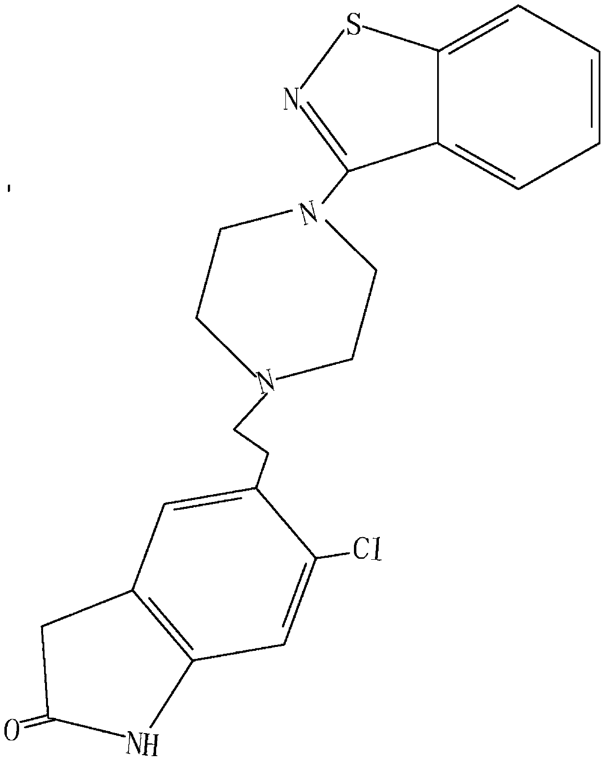 Liquid chromatographic analysis method for detecting ziprasidone content in blood