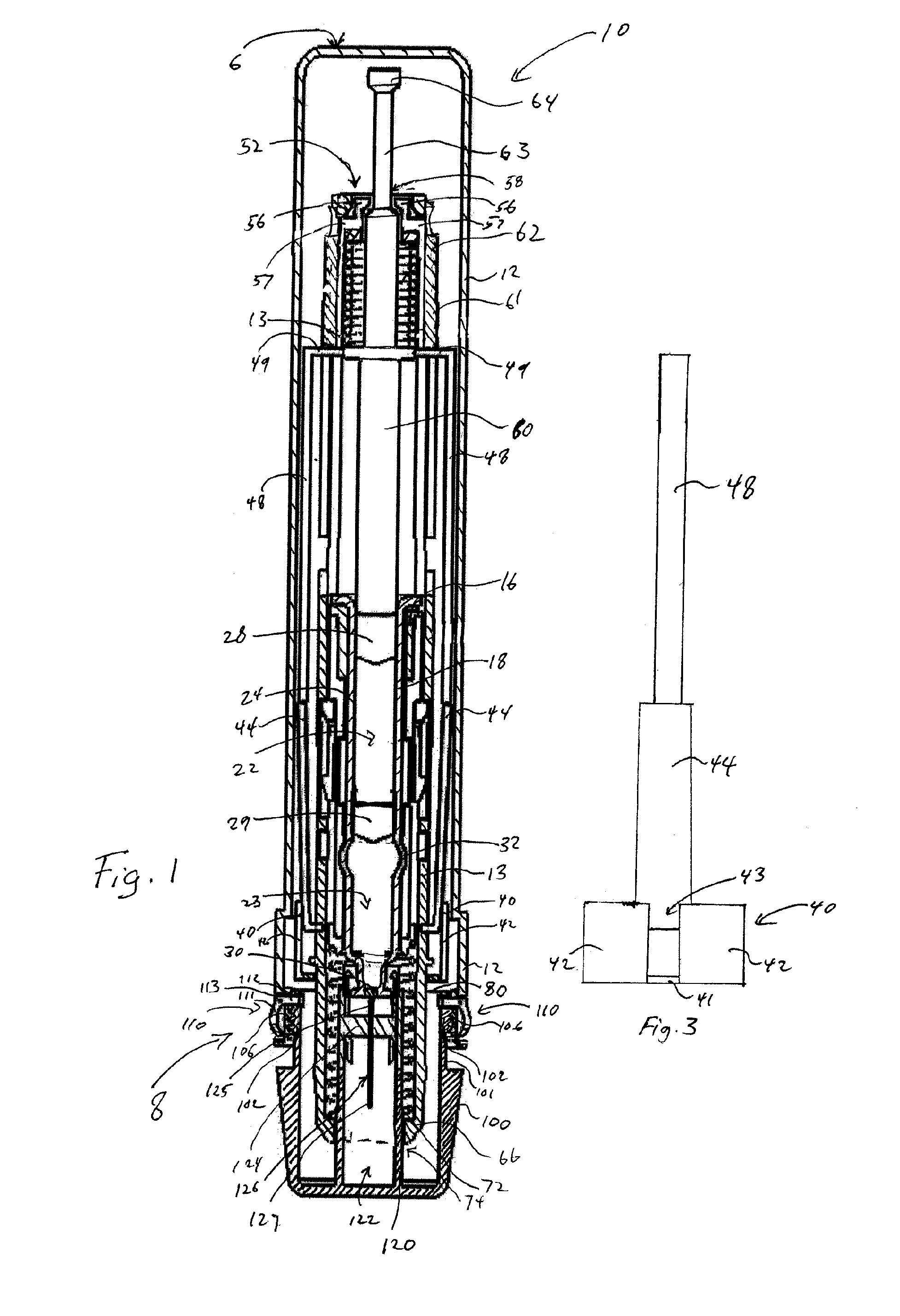 Two-stage reconstituting injector