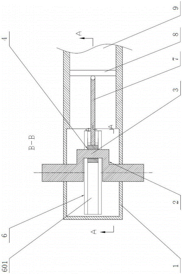 Sliding chute and crankshaft linked engine transmission mechanism