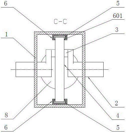 Sliding chute and crankshaft linked engine transmission mechanism