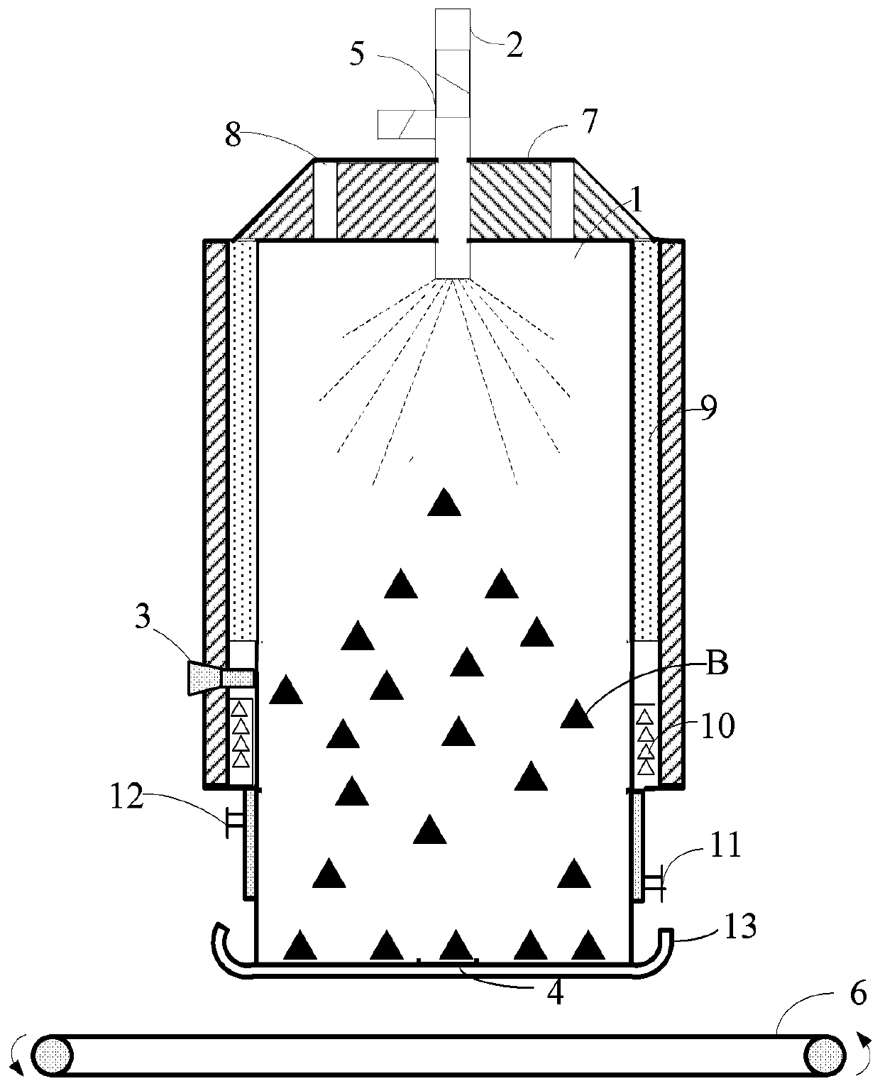 Sedimentation type self-propagating aluminum nitride preparation method