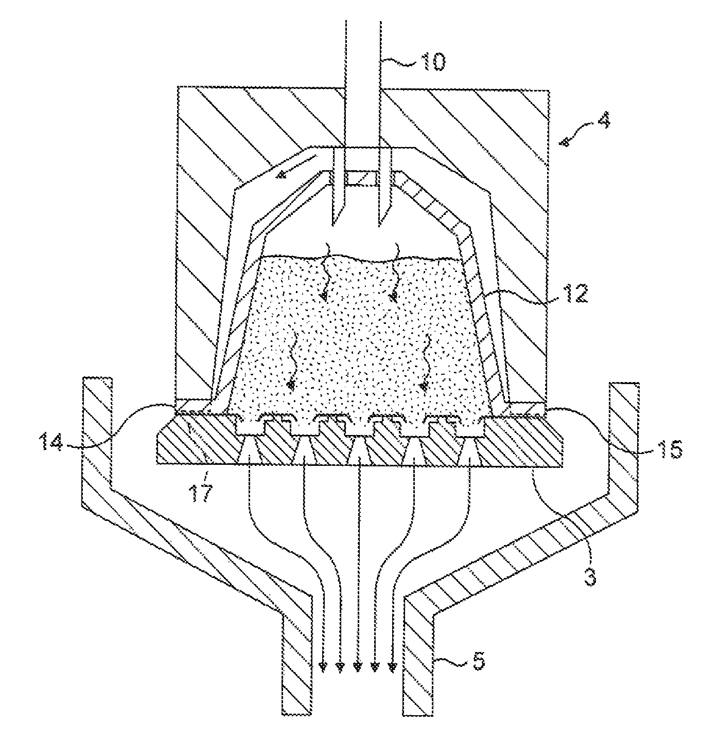 Capsule and method for preparing a beverage such as coffee from said capsule