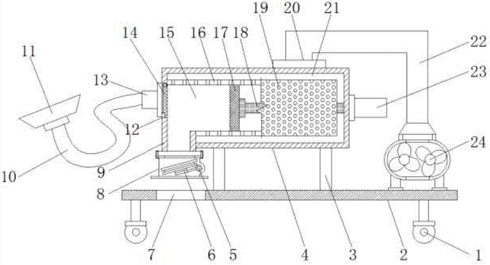 Park fallen leaf suction away and compression device