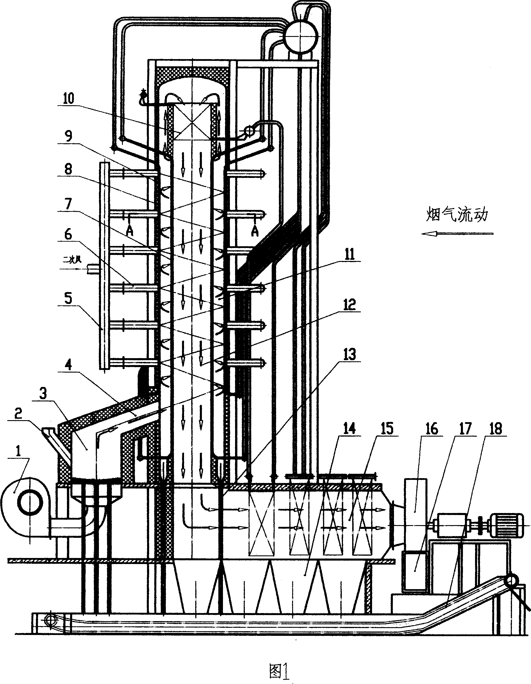 Fluid bed boiler for combusting biomass