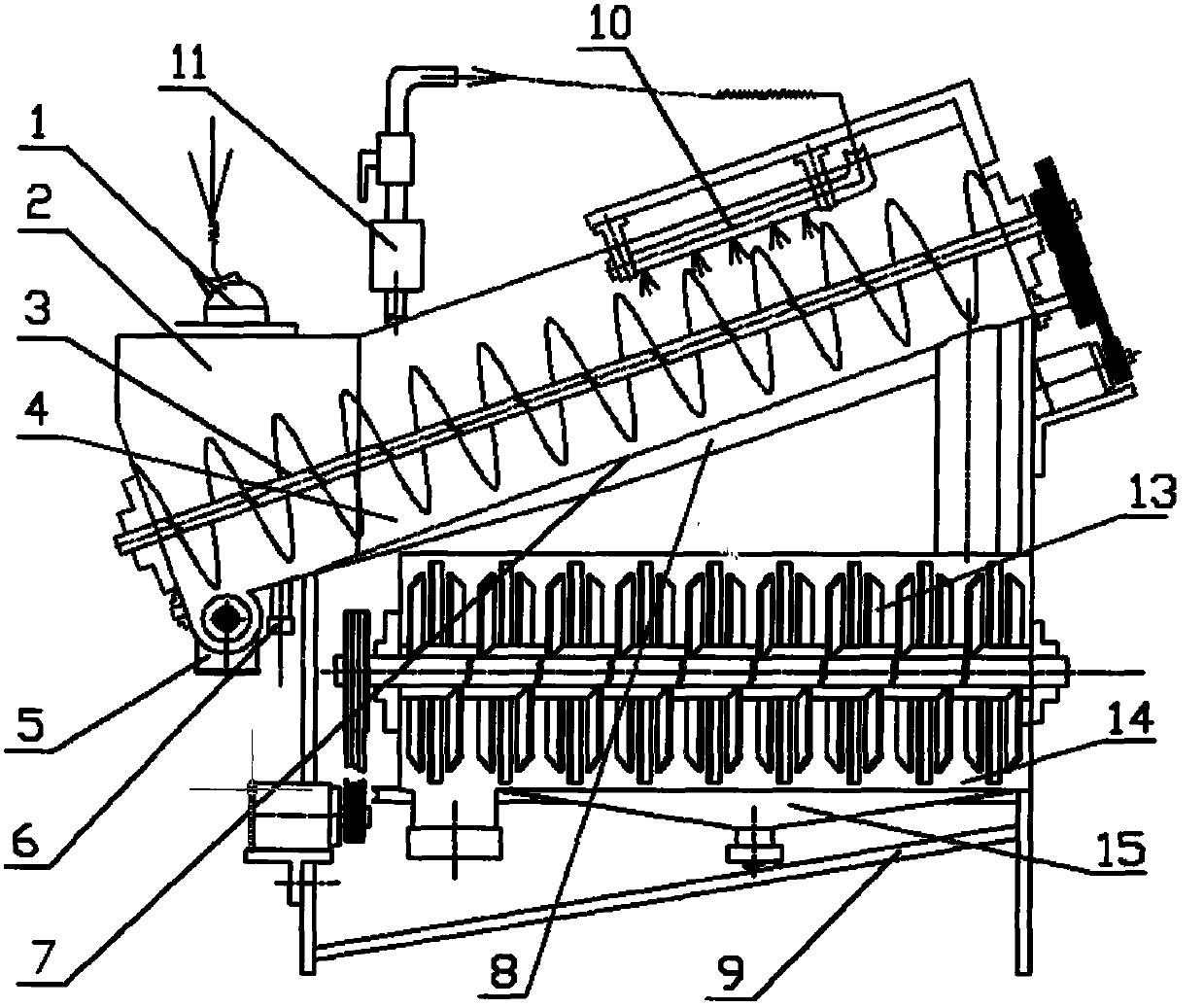 A small mixed water washing and wheat washing machine