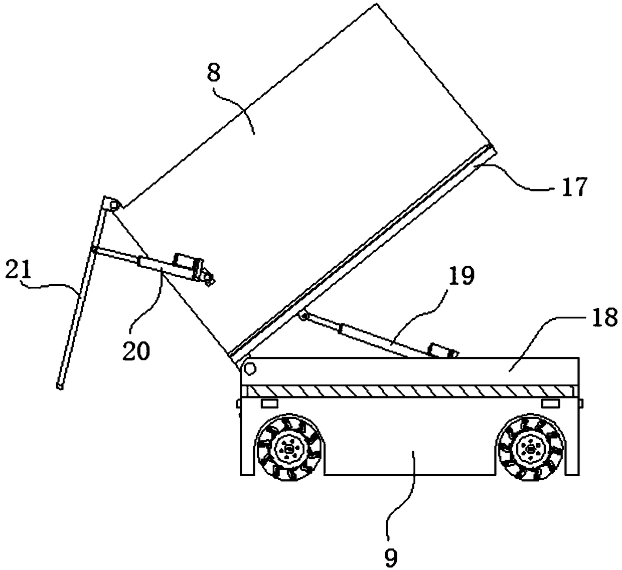 Flexible tobacco conveying system of AGV (Automatic Guided Vehicle)