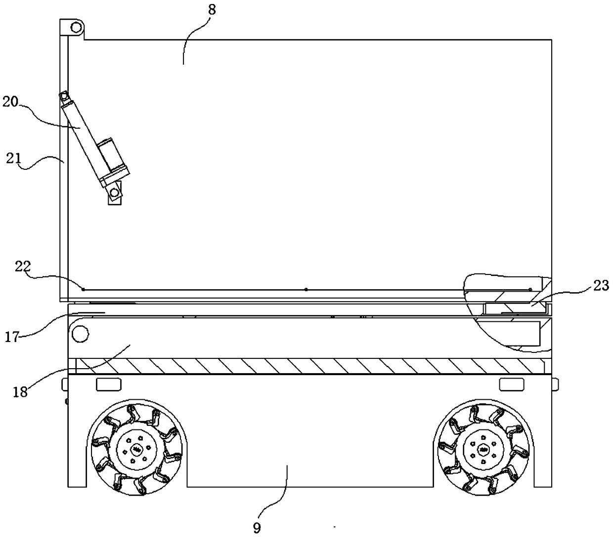 Flexible tobacco conveying system of AGV (Automatic Guided Vehicle)