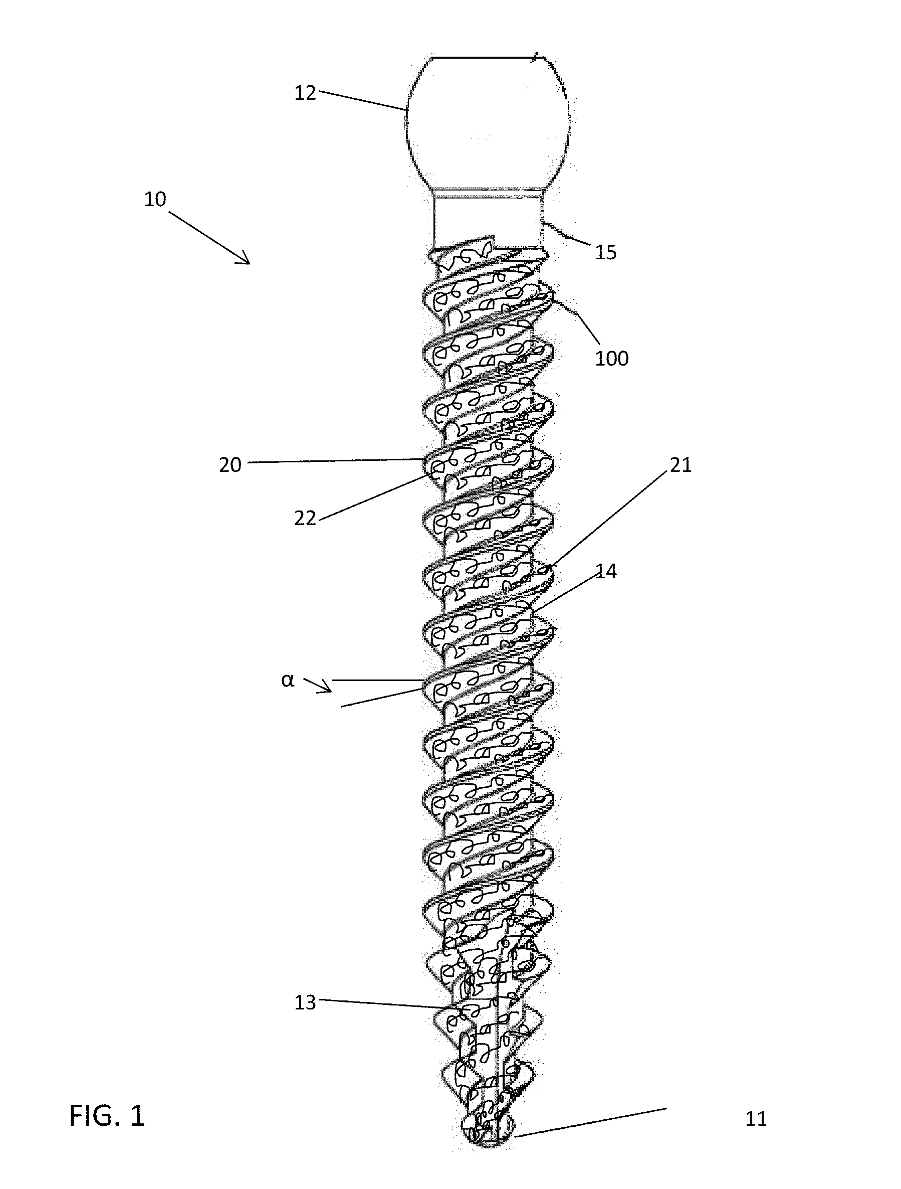 Bone screw fastener