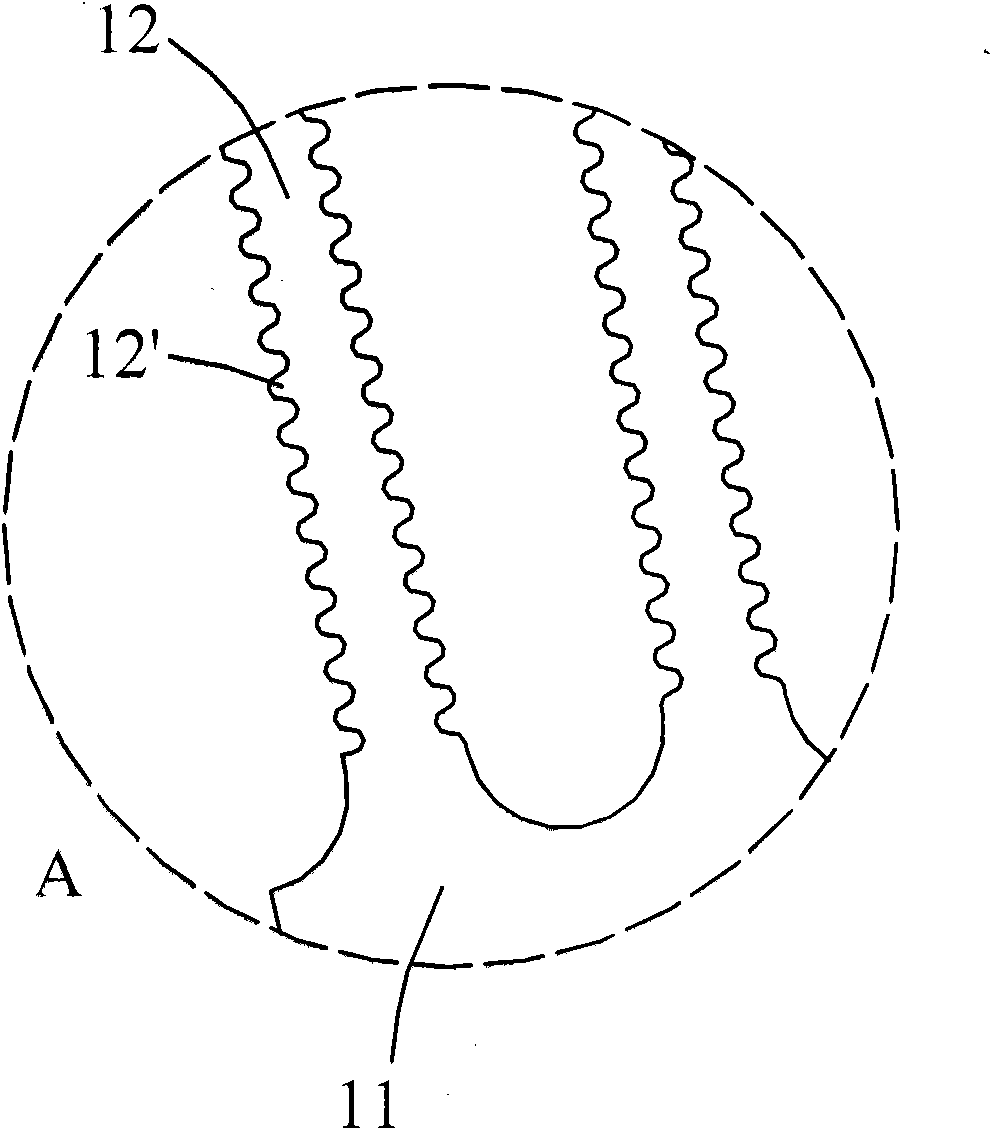 Radiating device for LED lamp and radiator component