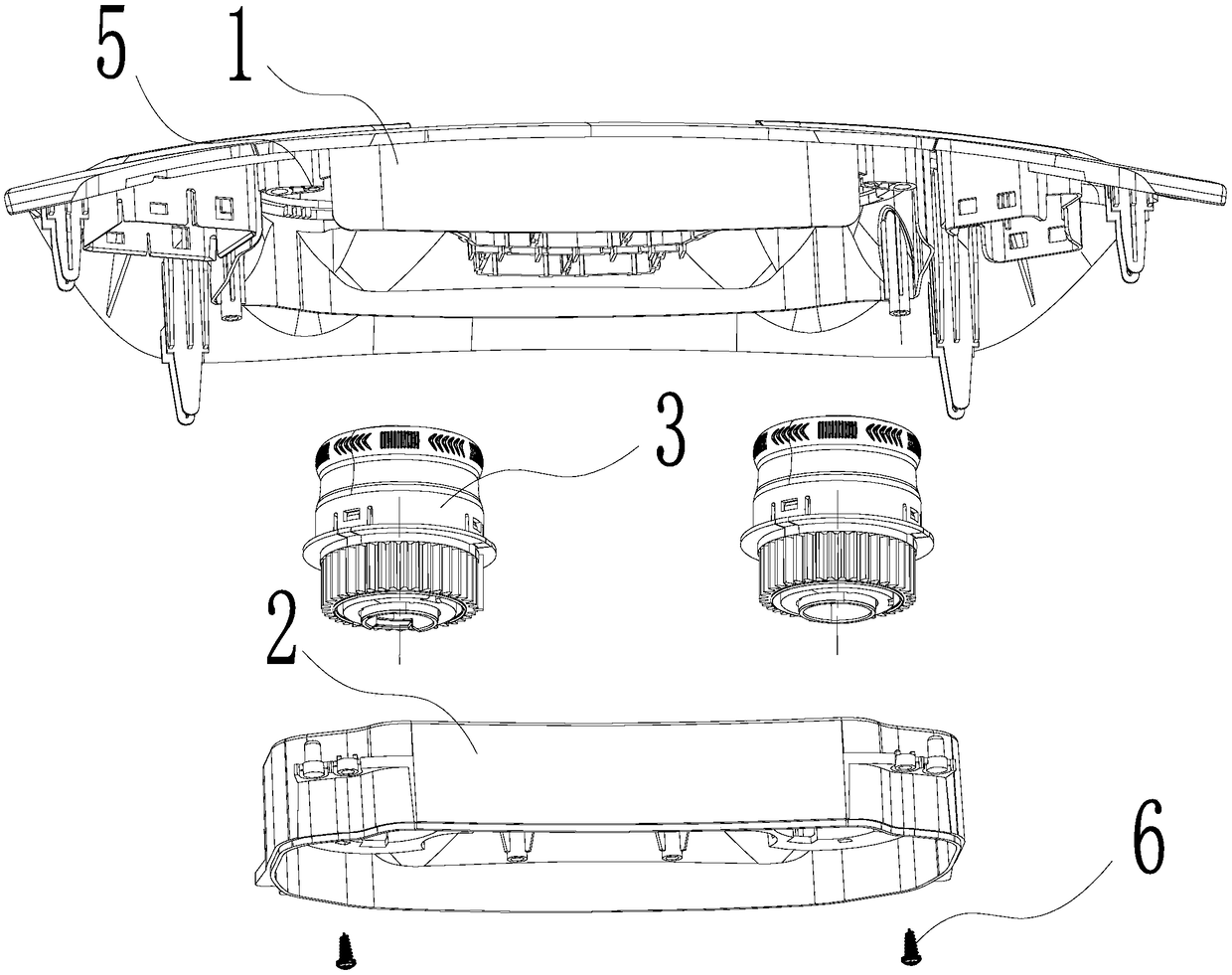 The collapse structure of the protrusion of the automobile air-conditioning controller