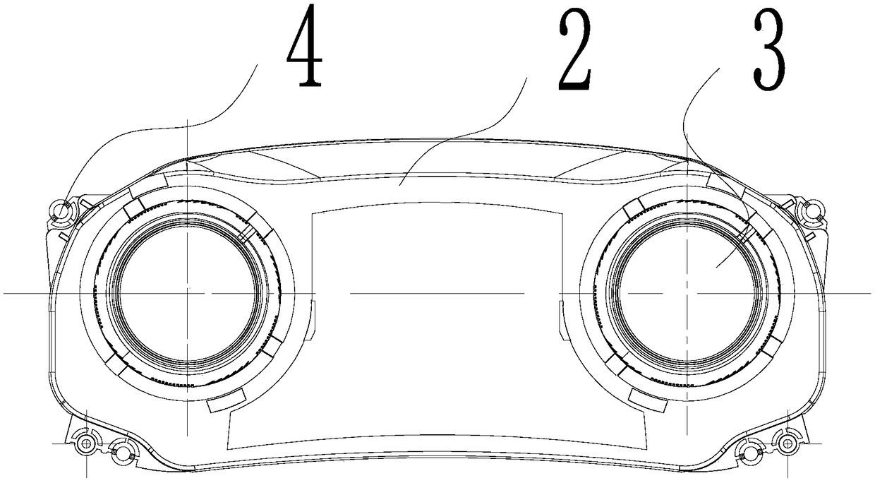 The collapse structure of the protrusion of the automobile air-conditioning controller