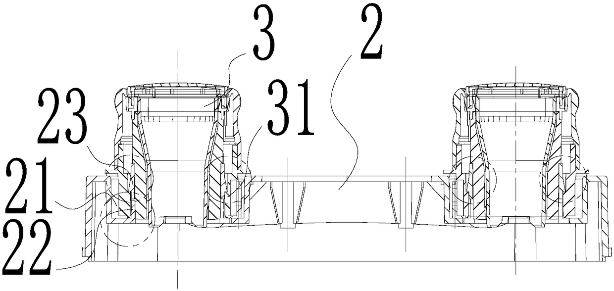 The collapse structure of the protrusion of the automobile air-conditioning controller