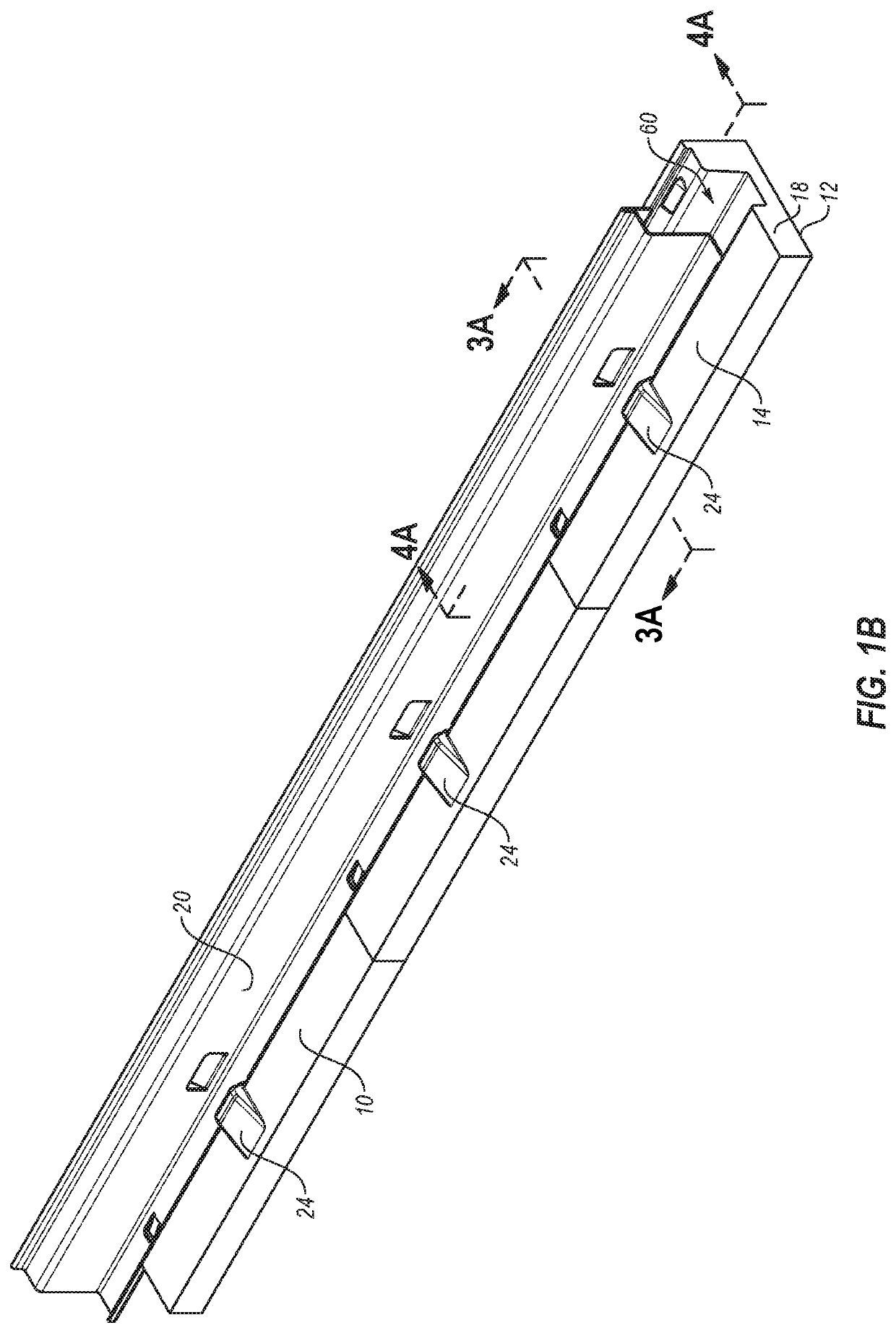 Connection of a support to a molded plastic structure