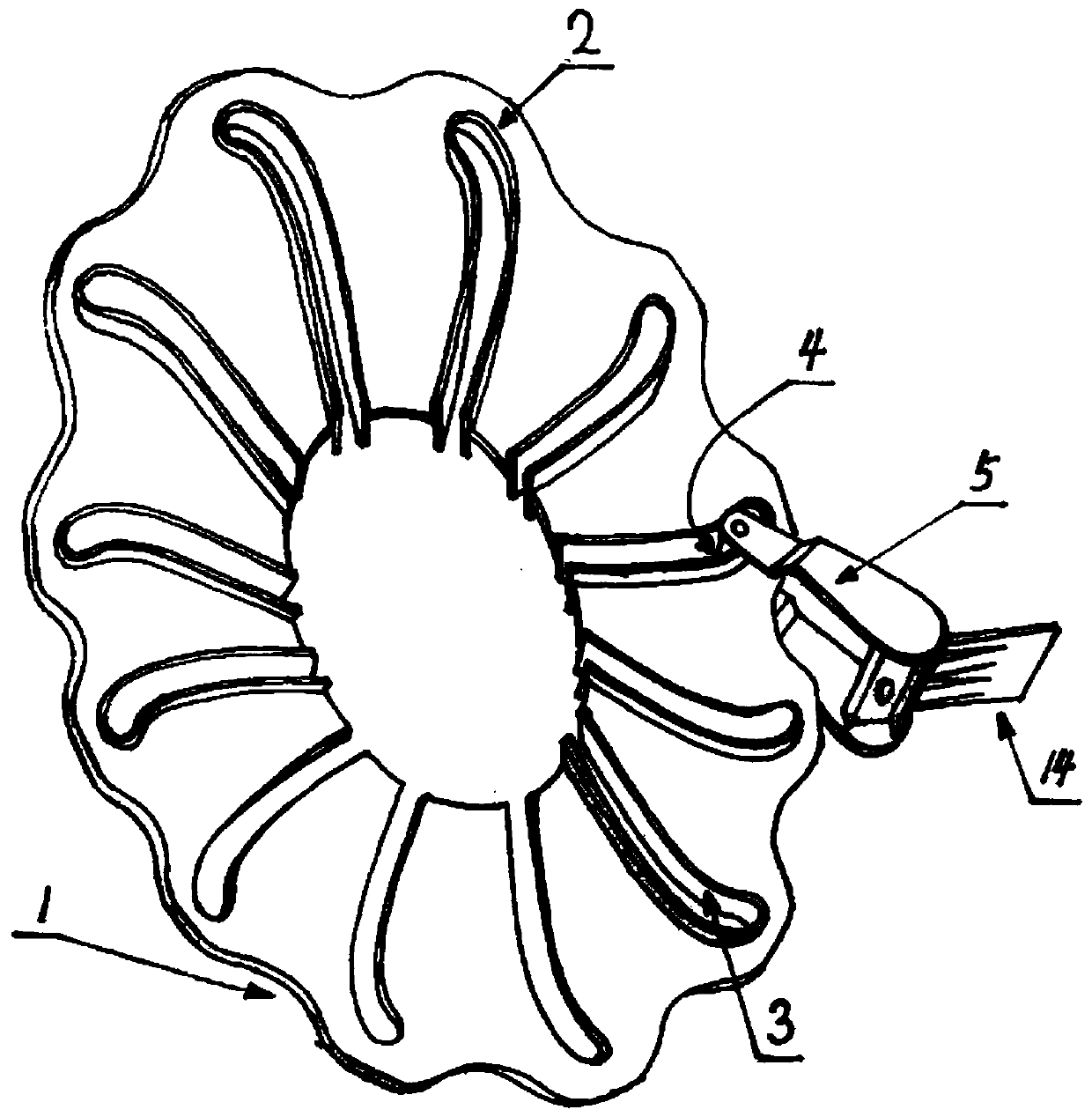 Rotating roller with high frequency impact and flexible removal