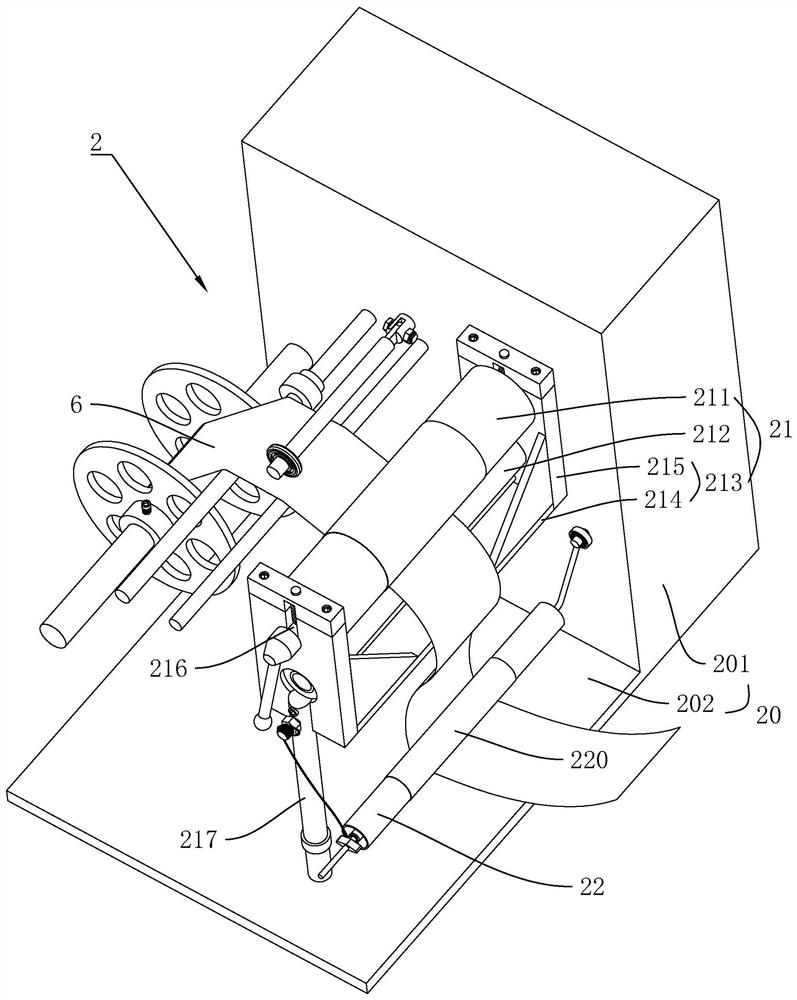 A kind of inclined flattening trademark machine