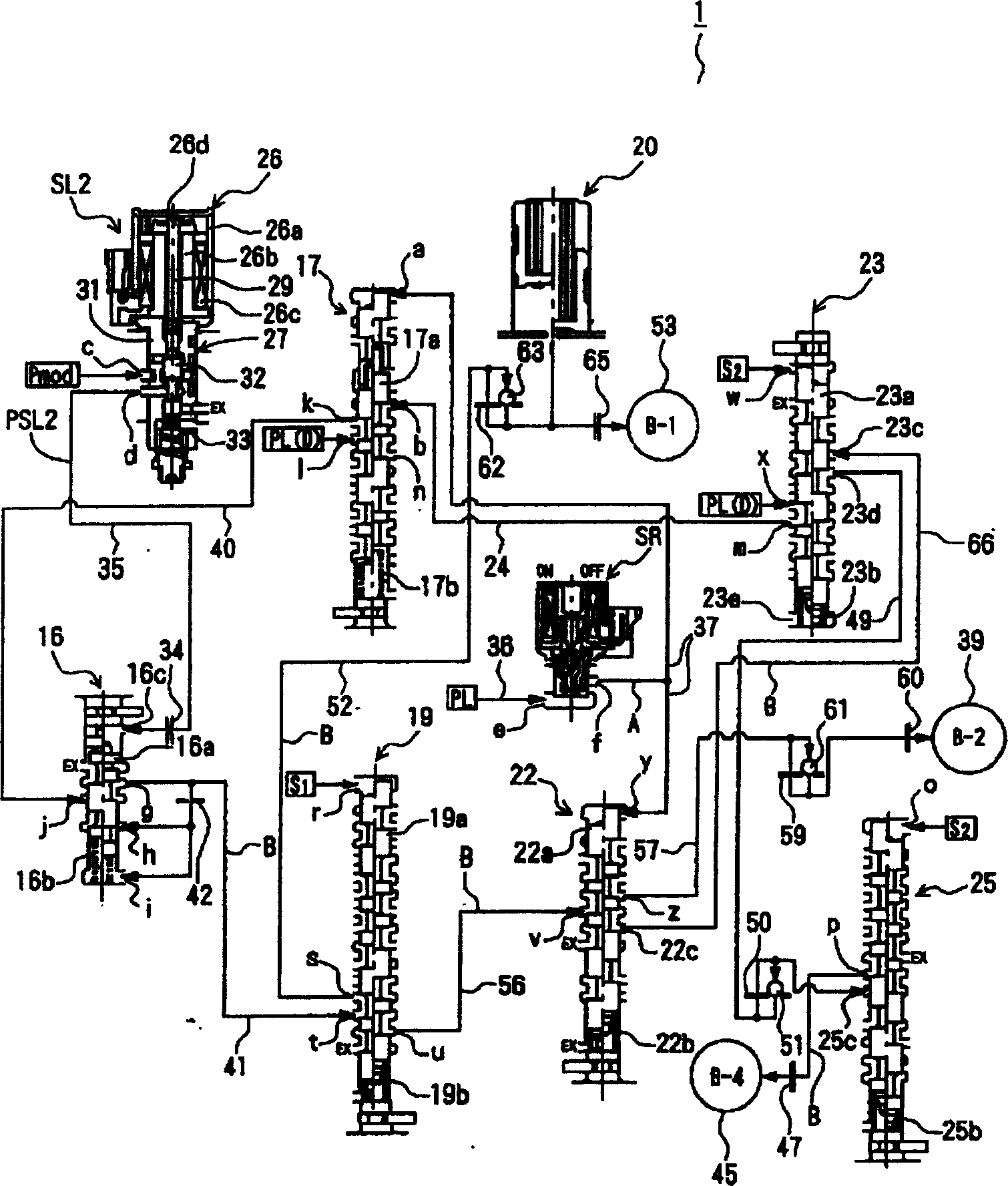 Hydraulic control system for automatic transmission