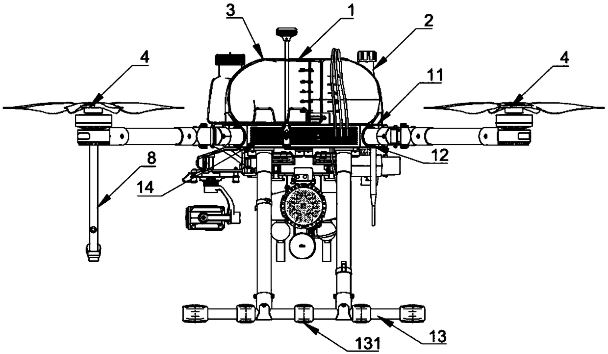 Compact long-endurance plant protection unmanned aerial vehicle