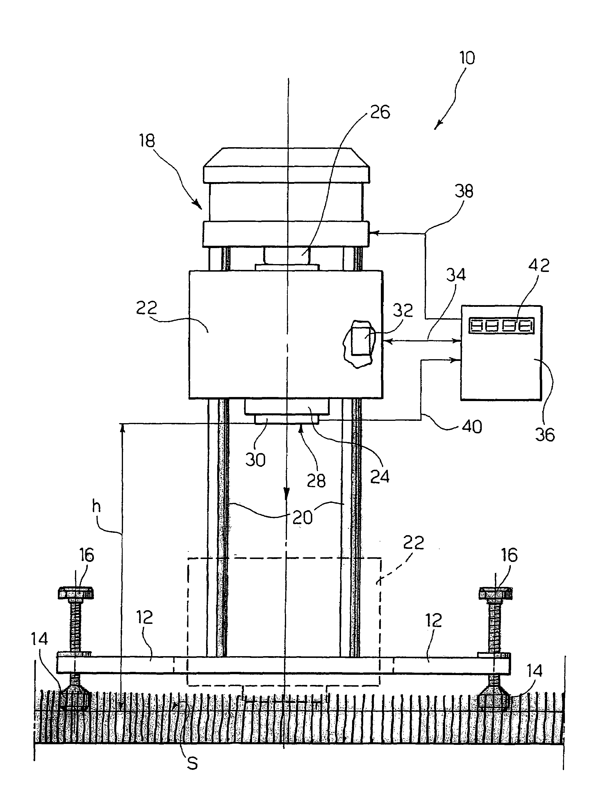 Method and instrument for characterizing treading surfaces, for instance for realizing synthetic turf surfaces