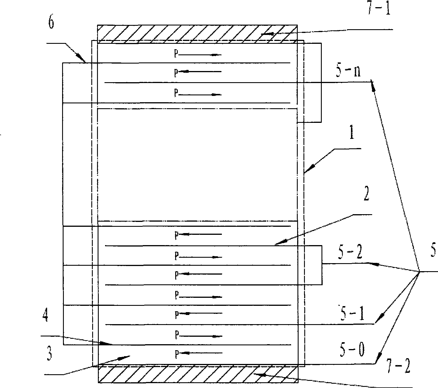 Stacking shape actuator for shearing piezoelectric ceramics