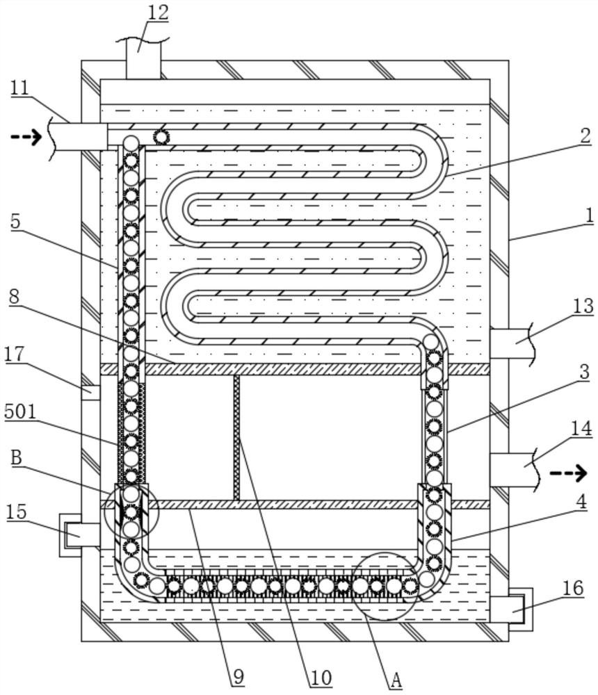 Boiler flue gas waste heat recovery device and recovery method