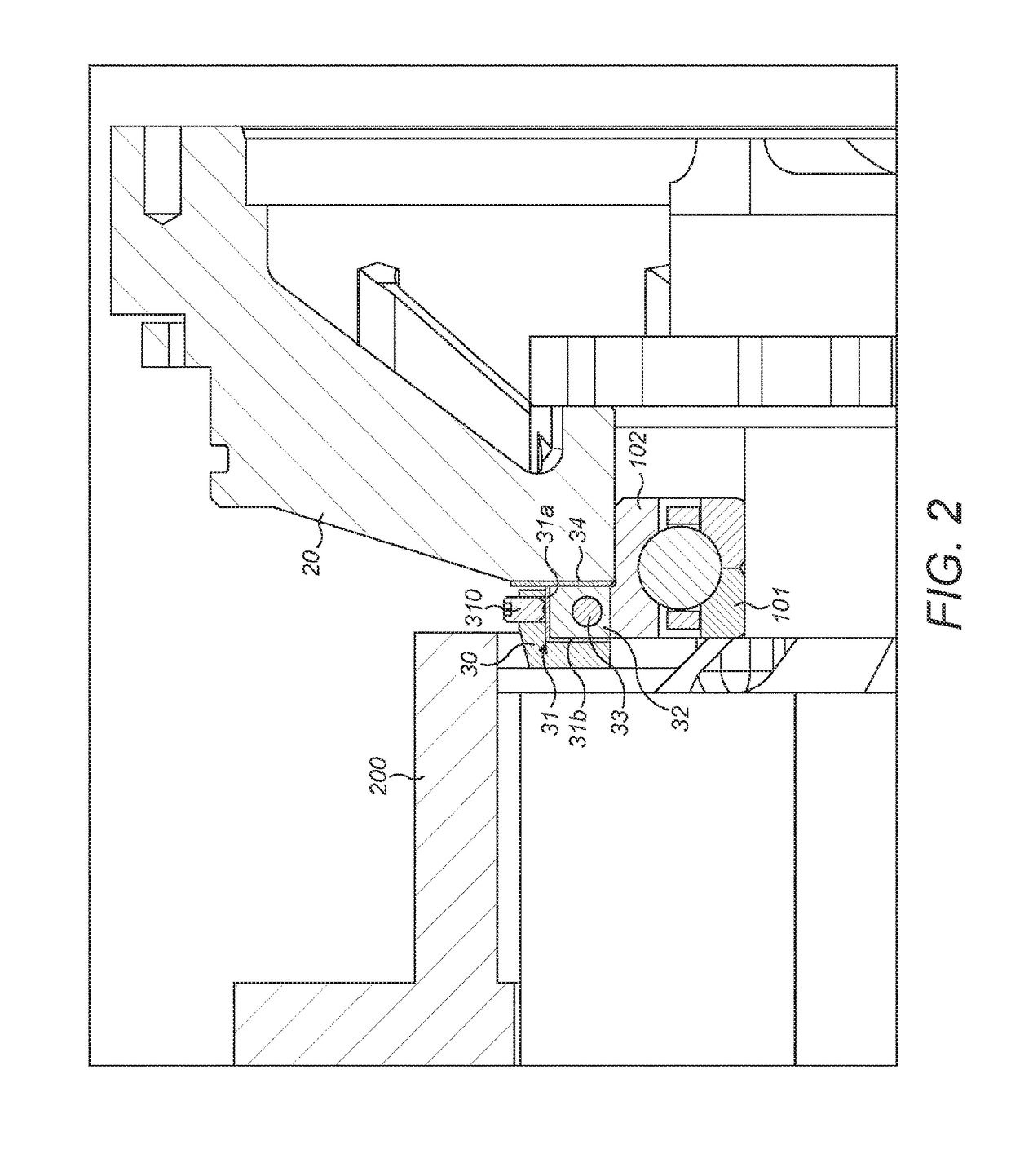 Rotor bearing temperature sensor