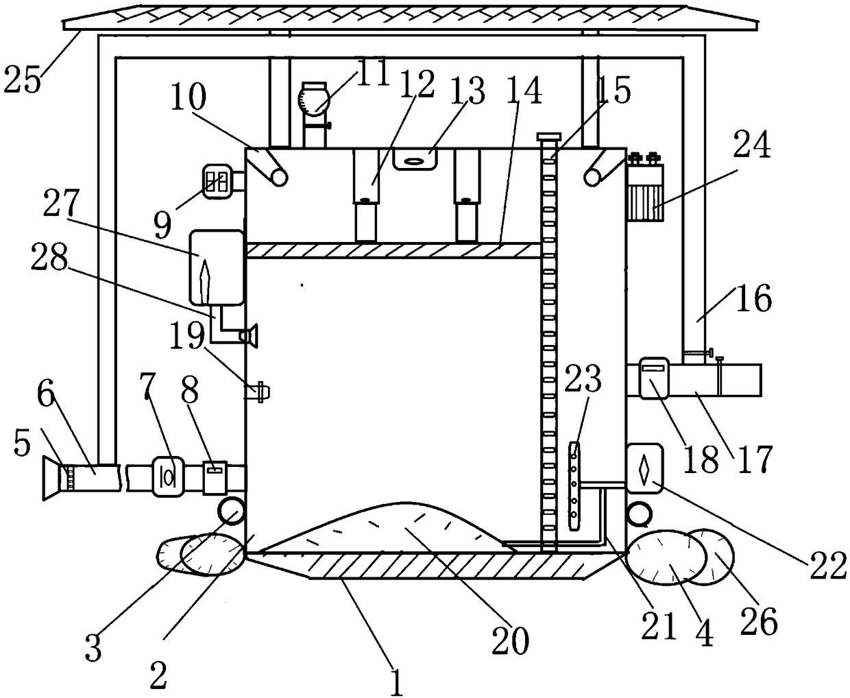 Safe water surface treatment device for oil leakage