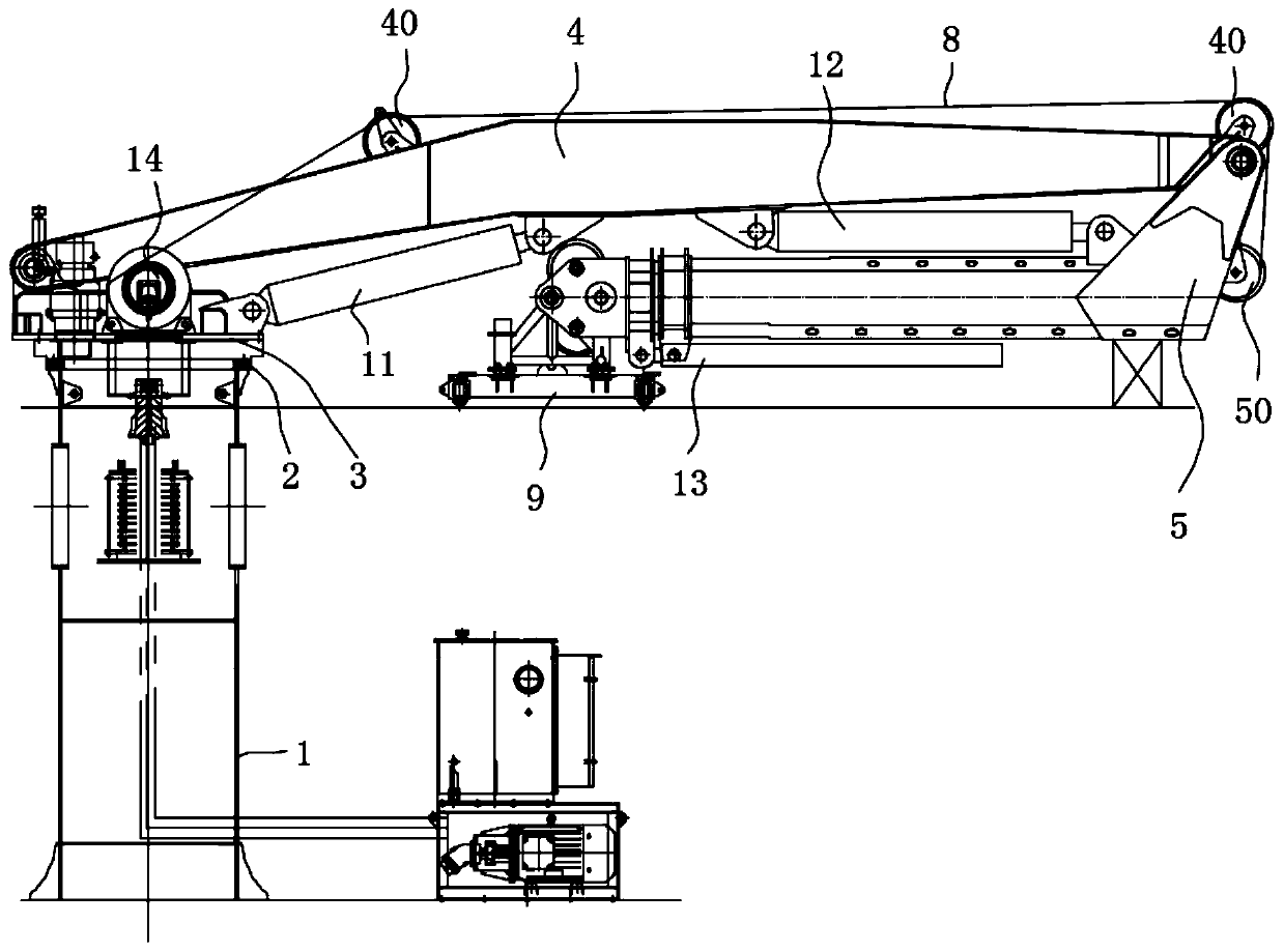 A folding arm lifting device