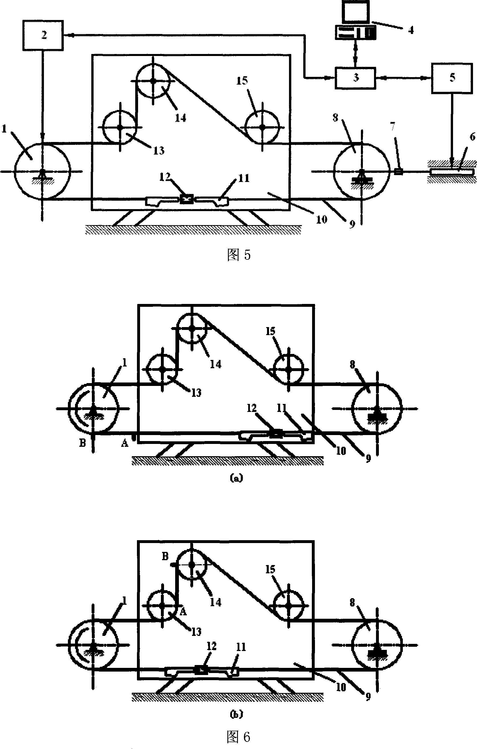 Elevator armored rope bending fatigue state experimental bench