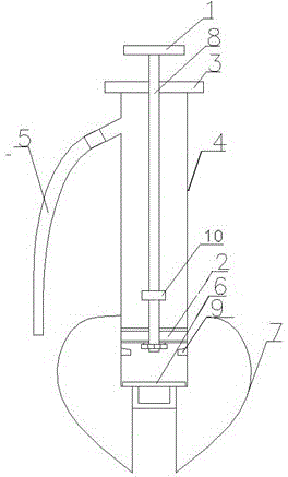 Air suction type closestool dredging device