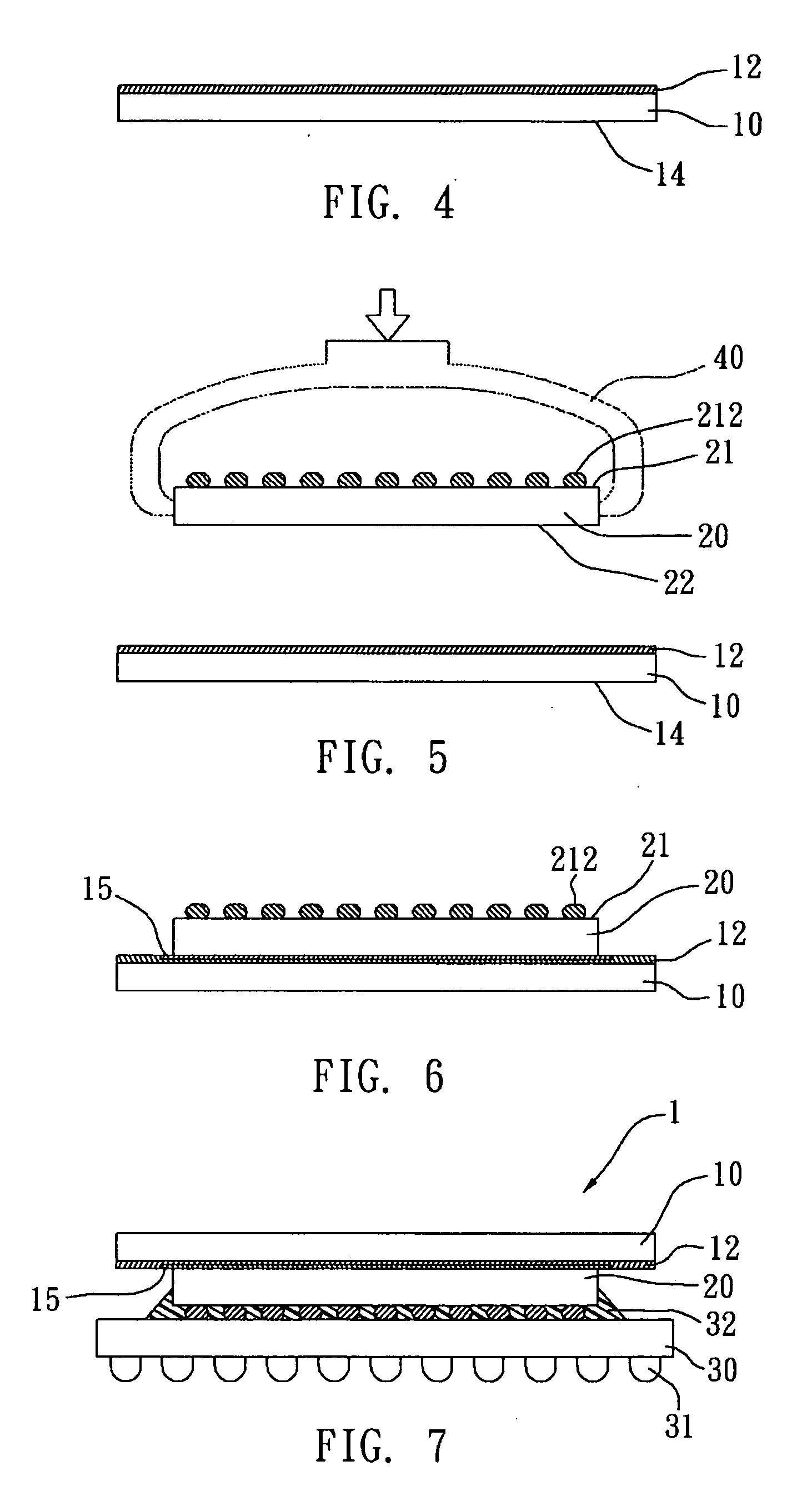 Method for flip chip package and structure thereof