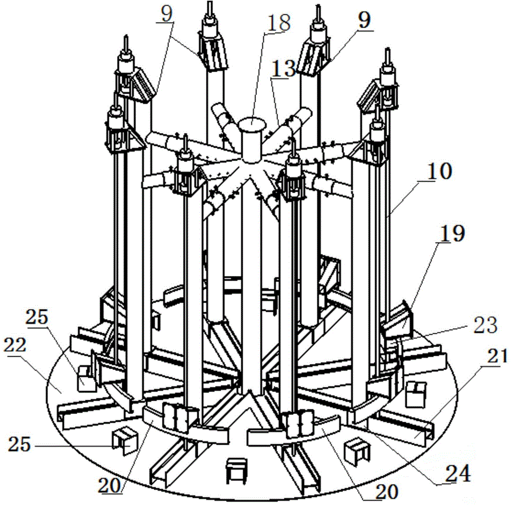 Reversed assembling method of upright cylindrical equipment