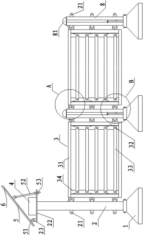 Adjustable type traffic guardrail