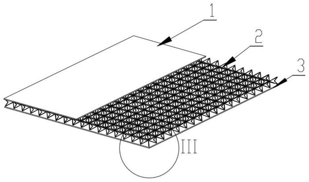 Double-arrow type negative poisson ratio honeycomb sandwich plate