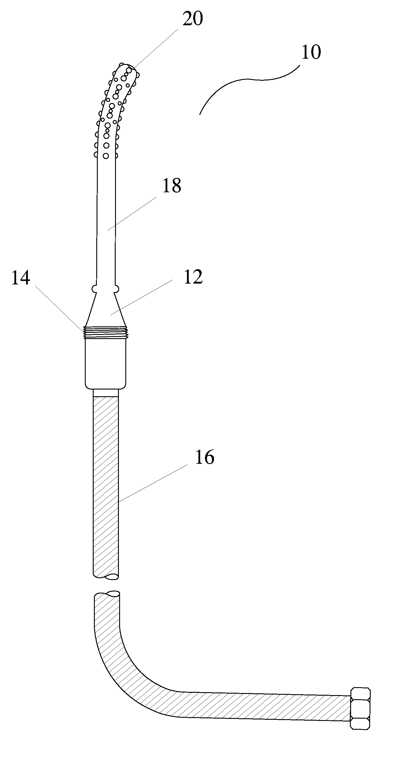 Self service cleaning device for woman