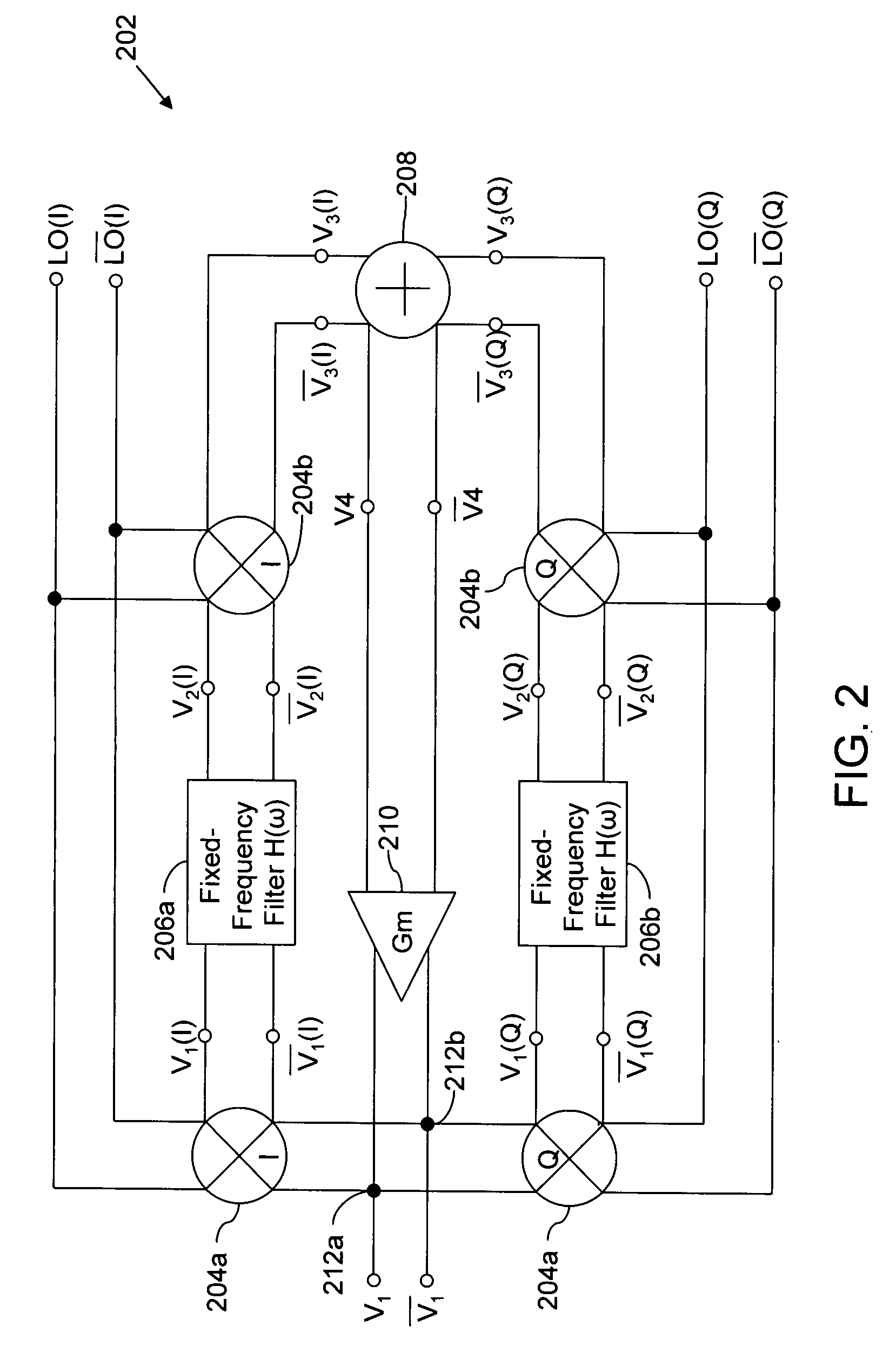 Tuning circuitry utilizing frequency translation of an impedance from a fixed-filter frequency response