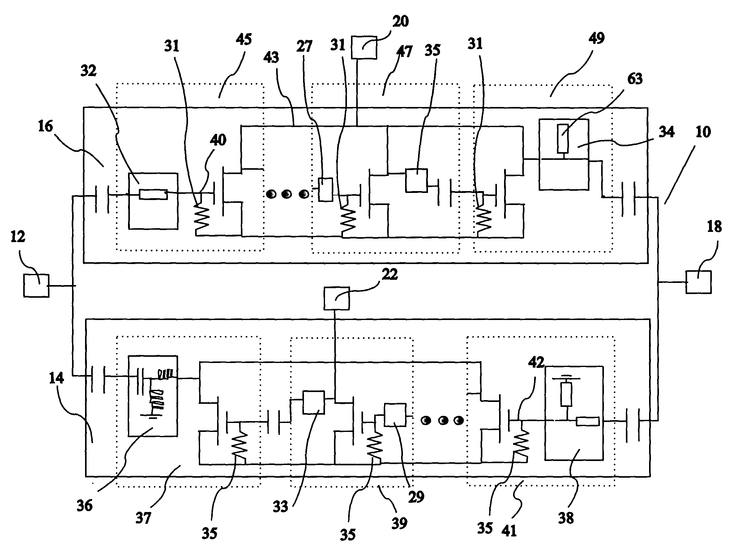 Asymmetric, optimized common-source bi-directional amplifier