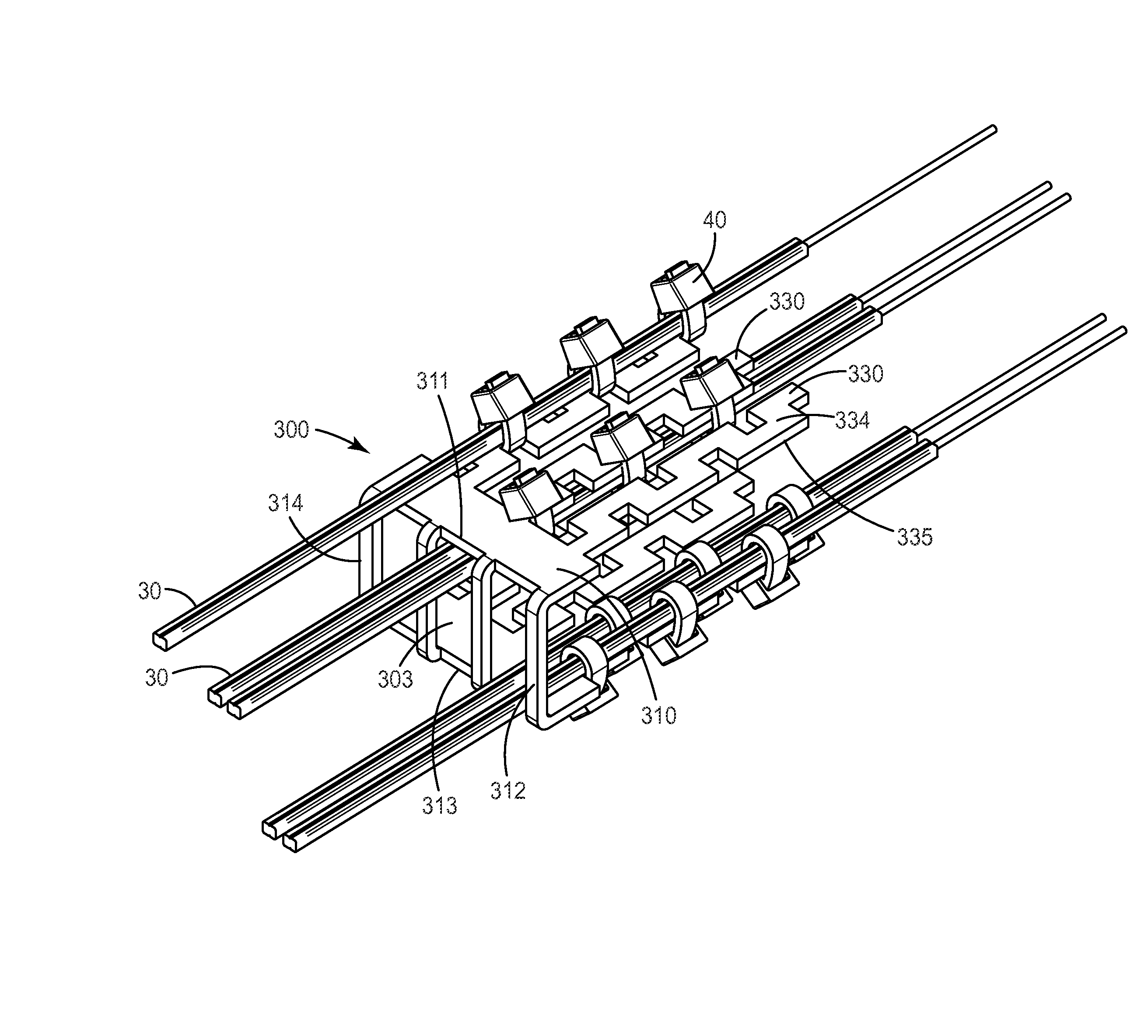 Strain relief device for low friction drop cable