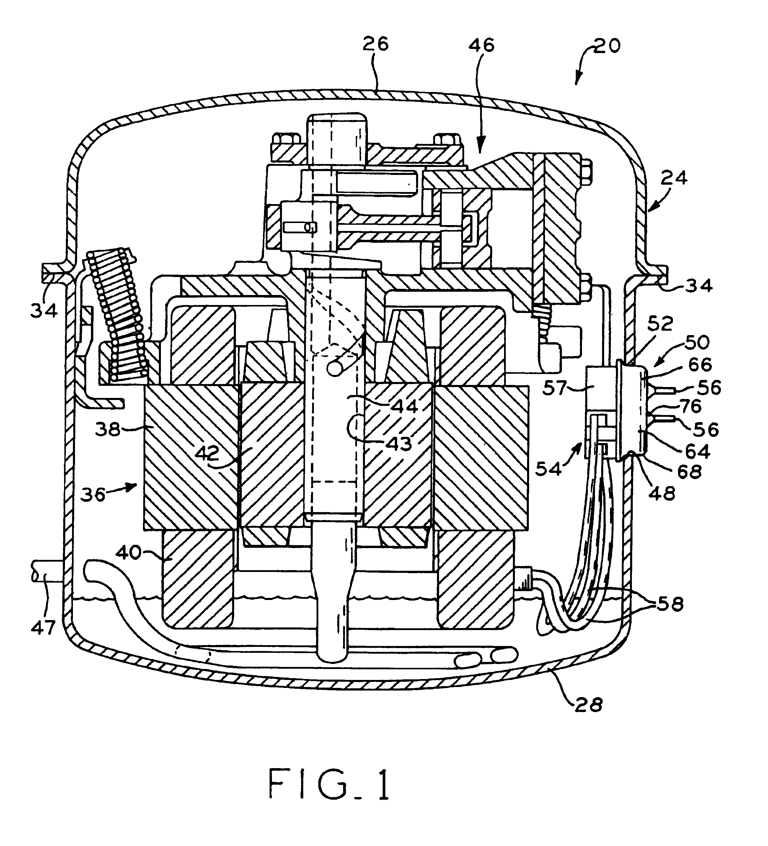 Compressor with terminal assembly having dielectric material