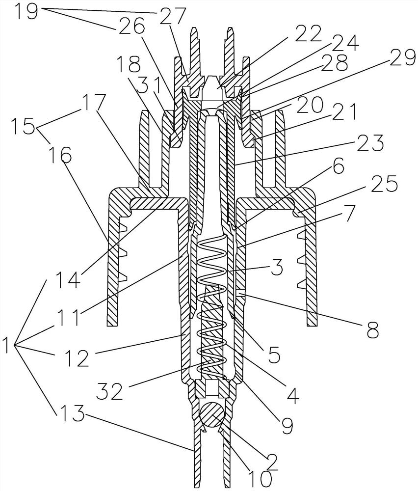 Hand pressing type atomizing pump