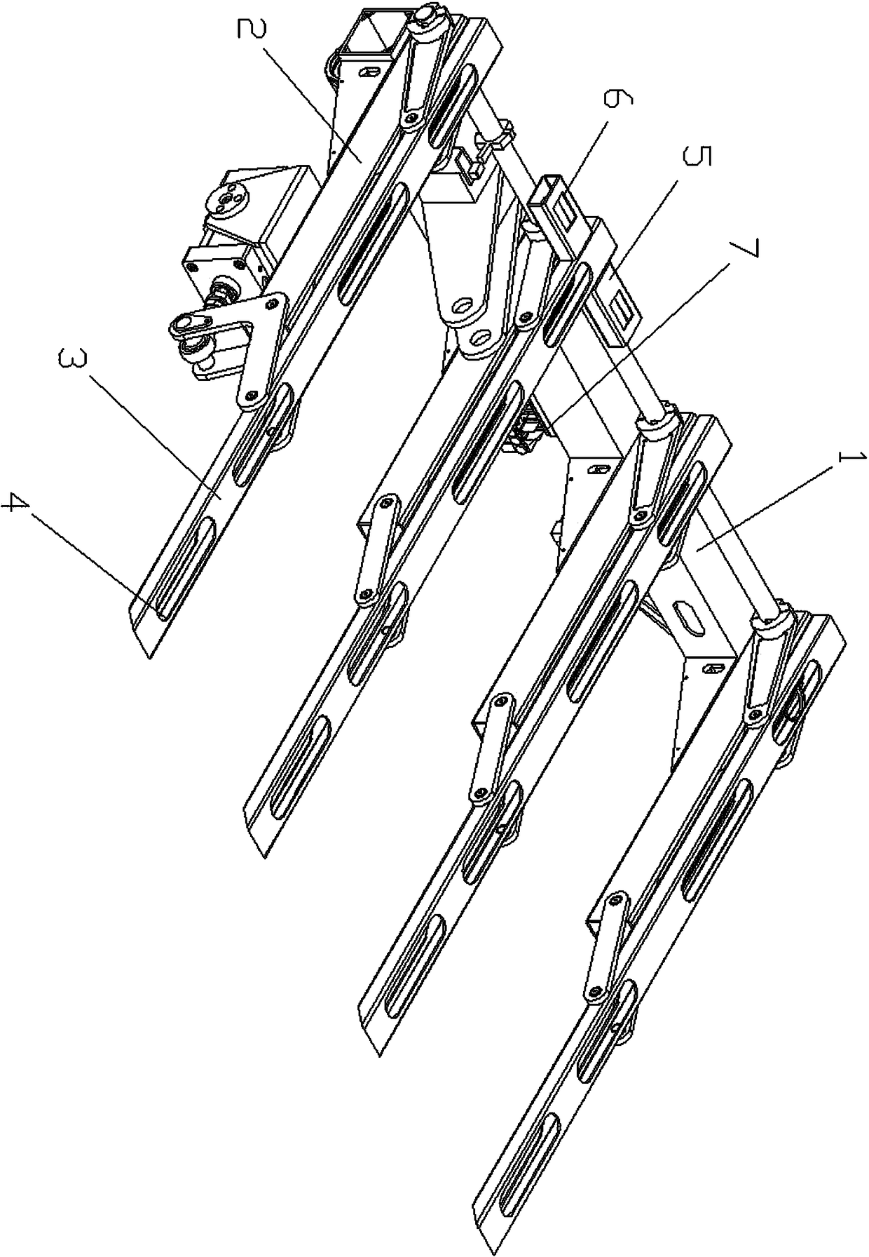 Glass feeding device capable of achieving automatic discharging