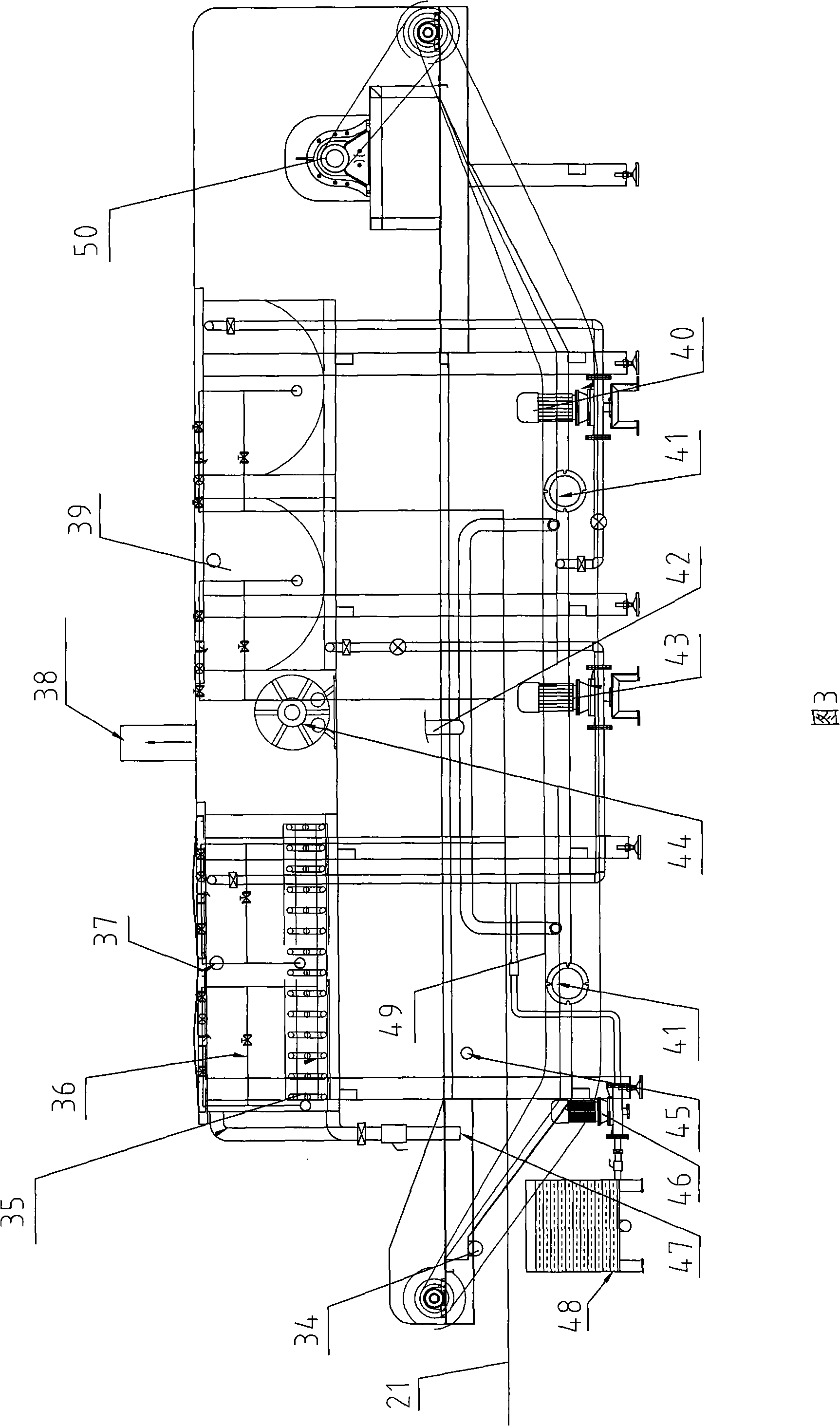 Full-automatic alkali-dipping, rinsing and marinating production line