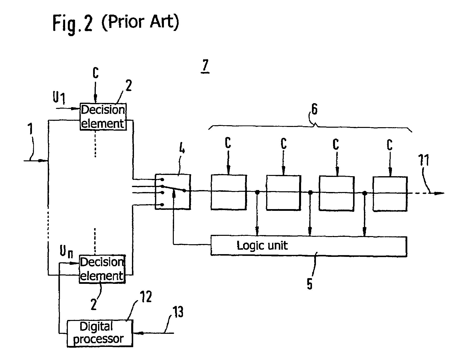 Process for recovering digital optical signals and a feedback decision circuit