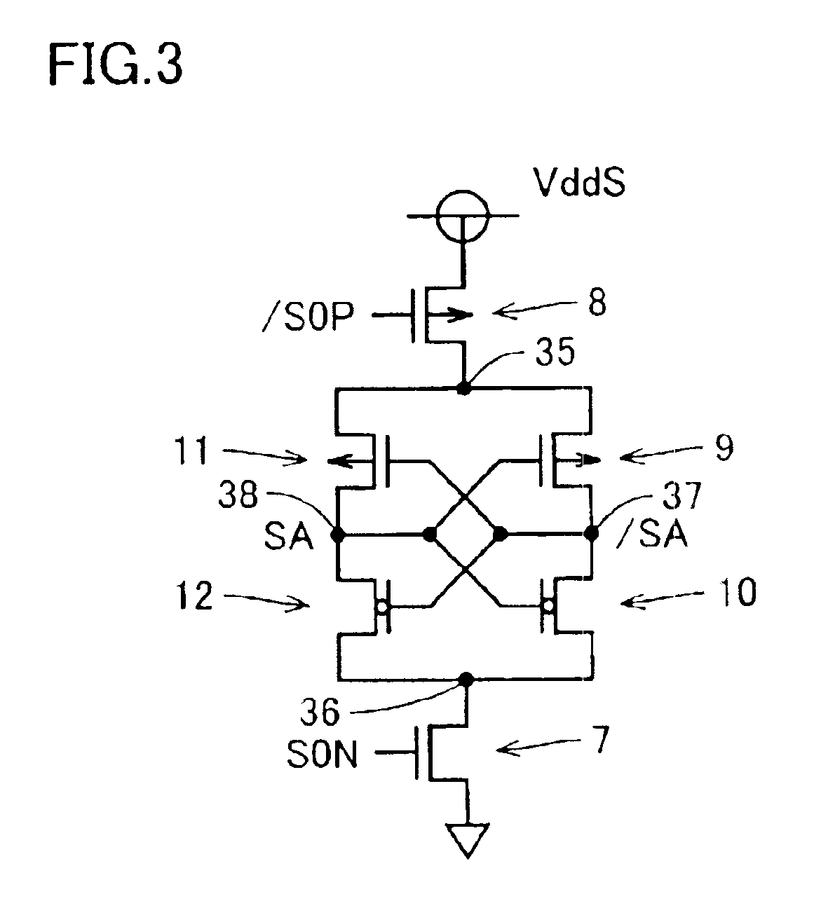 Semiconductor memory device with sense amplifier