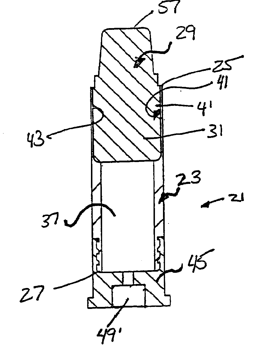 A base for a cartridge casing body for an ammunition article, a cartridge casing body and an ammunition article having such base, wherein the base is made from plastic, ceramic, or a composite material