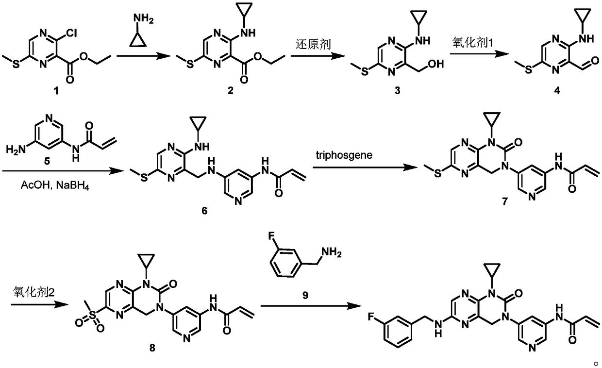 EGFR (epidermal growth factor receptor) inhibitor for treating cancer and synthesis method of EGFR inhibitor