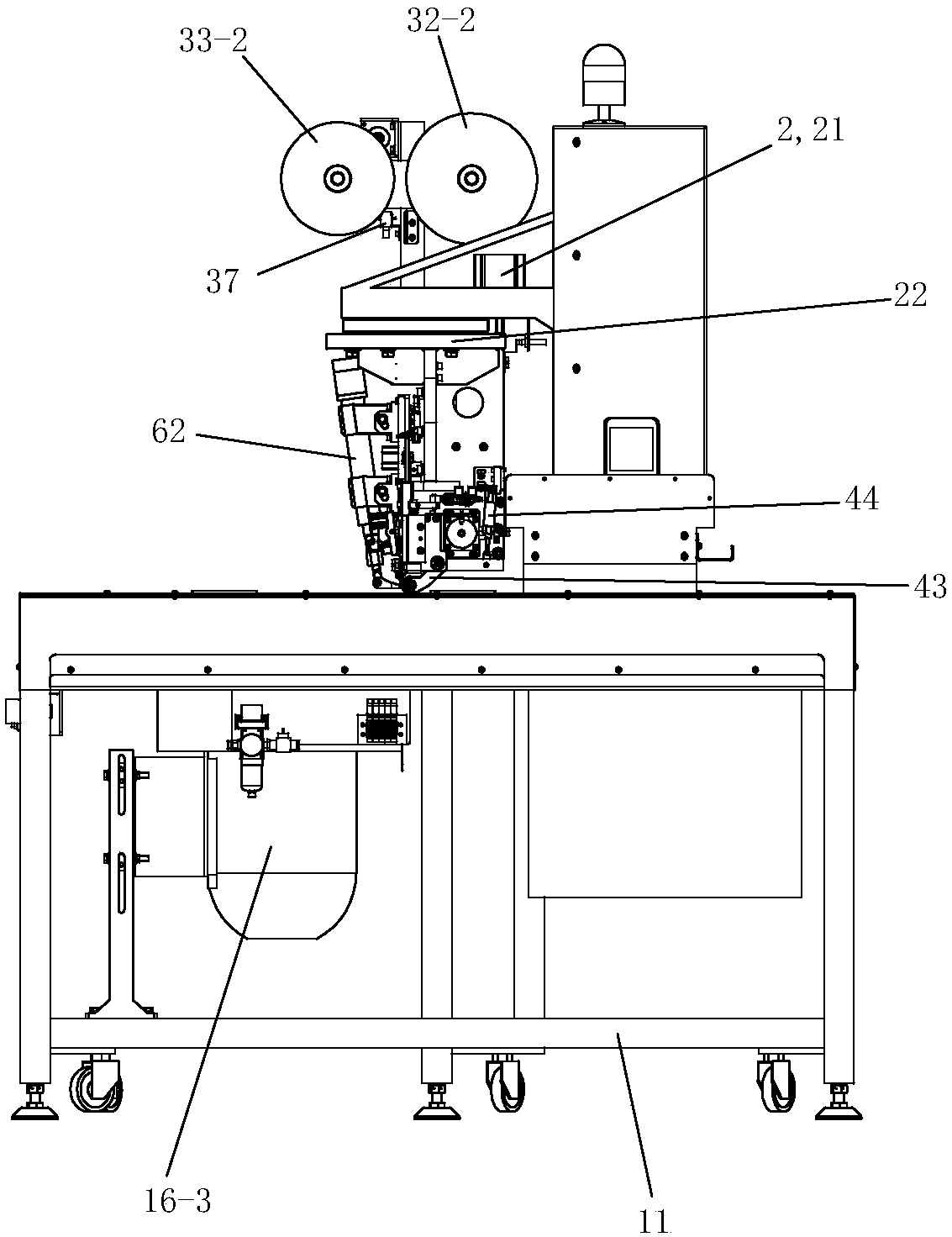 Hot melt sticking machine